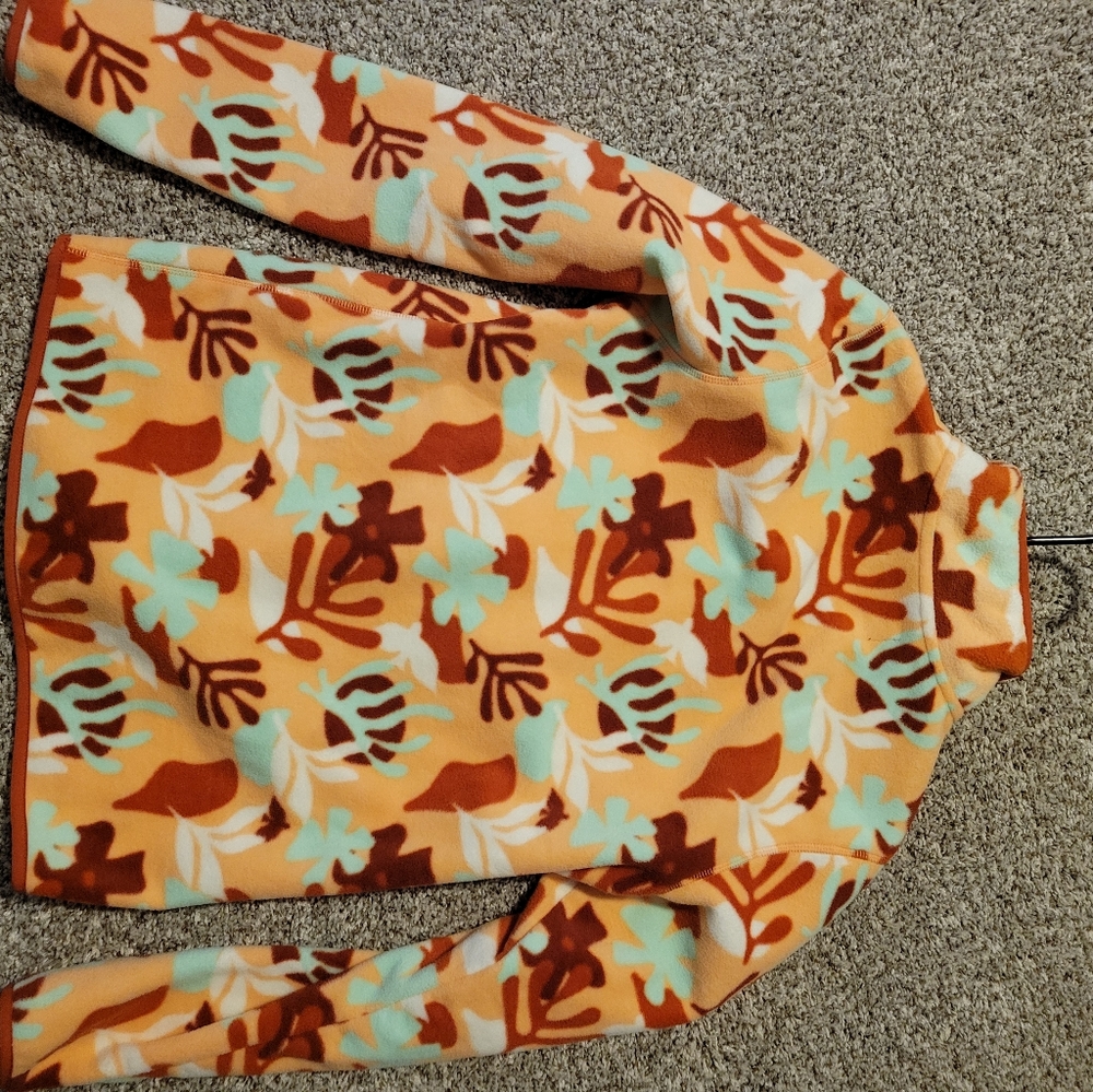 Helly Hansen Orange and White Fleece Pullover - Picture 3 of 3